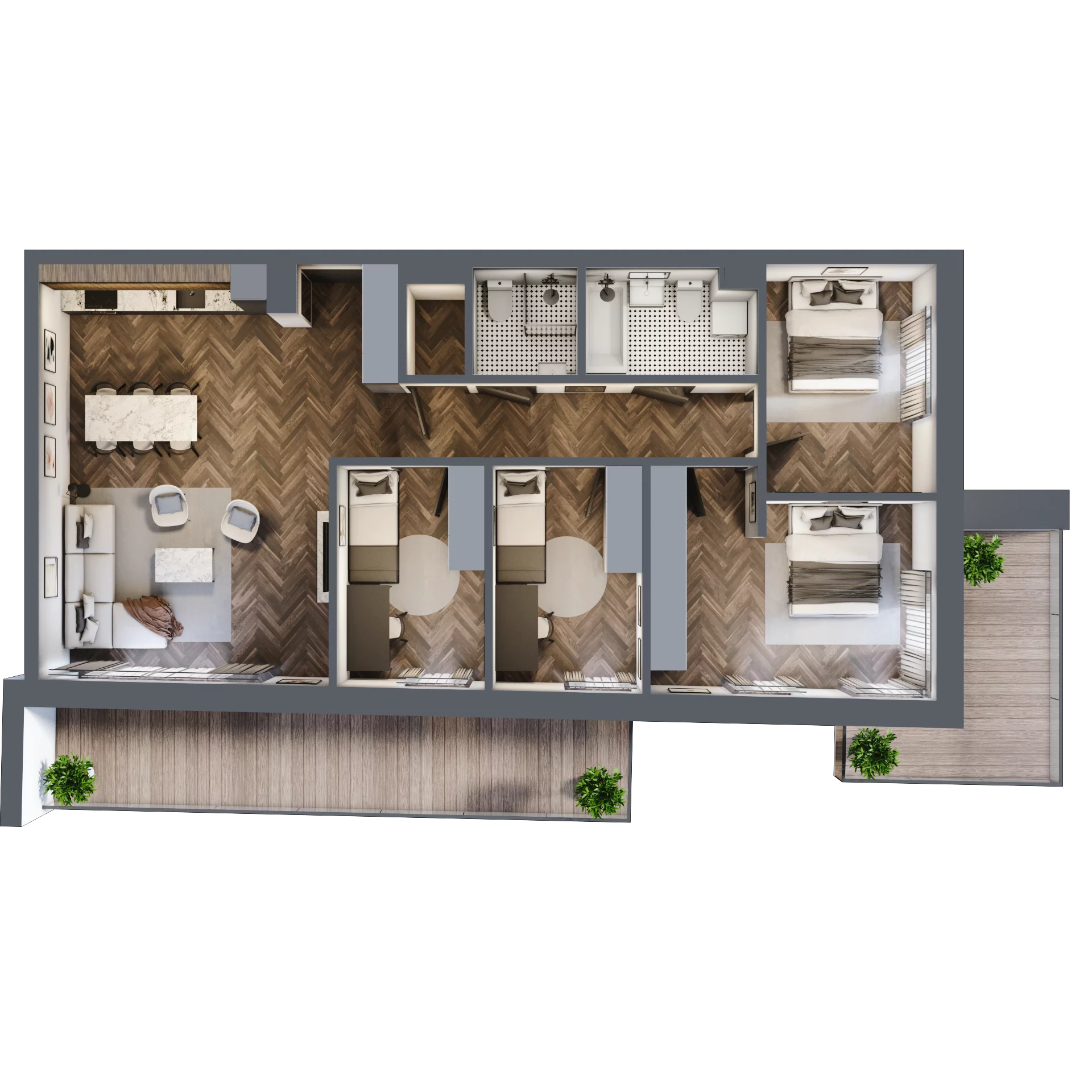 5 pokoi, mieszkanie 101,79 m², piętro 3, oferta nr 18, Unismo, Łódź, Śródmieście, ul. Wierzbowa/Jaracza