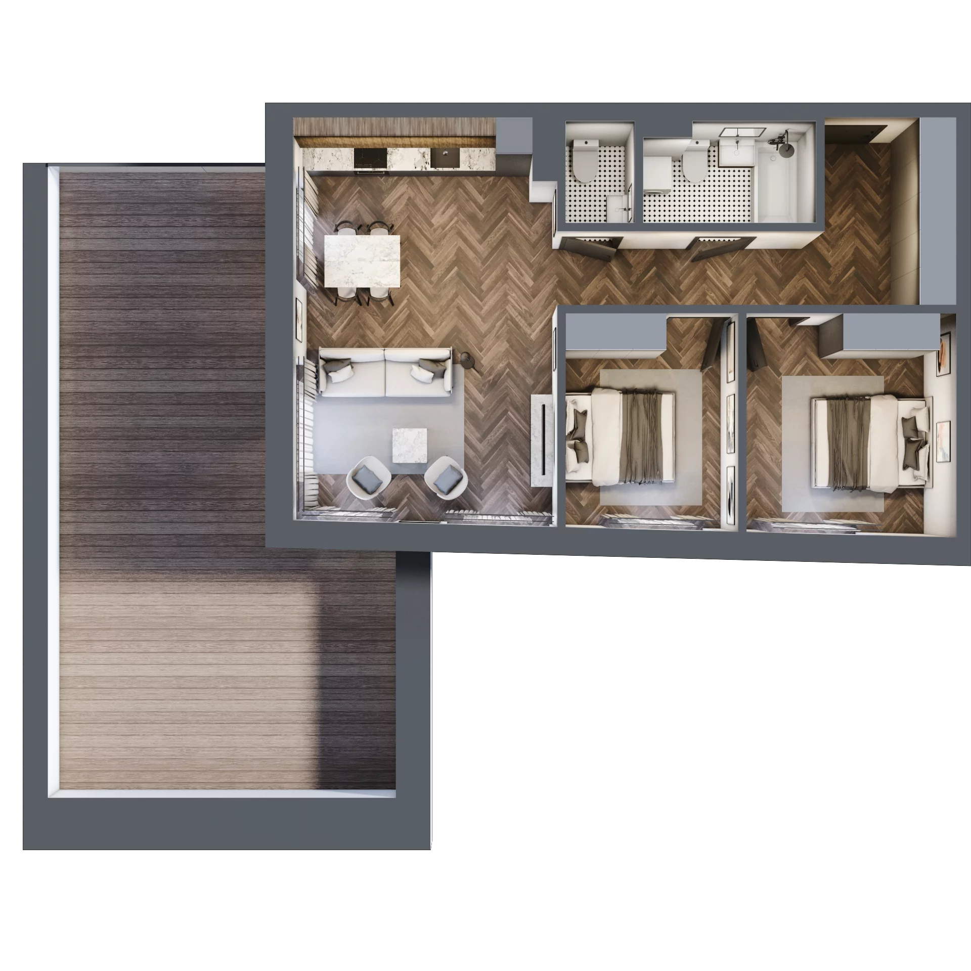 3 pokoje, mieszkanie 70,79 m², piętro 1, oferta nr 3, Unismo, Łódź, Śródmieście, ul. Wierzbowa/Jaracza