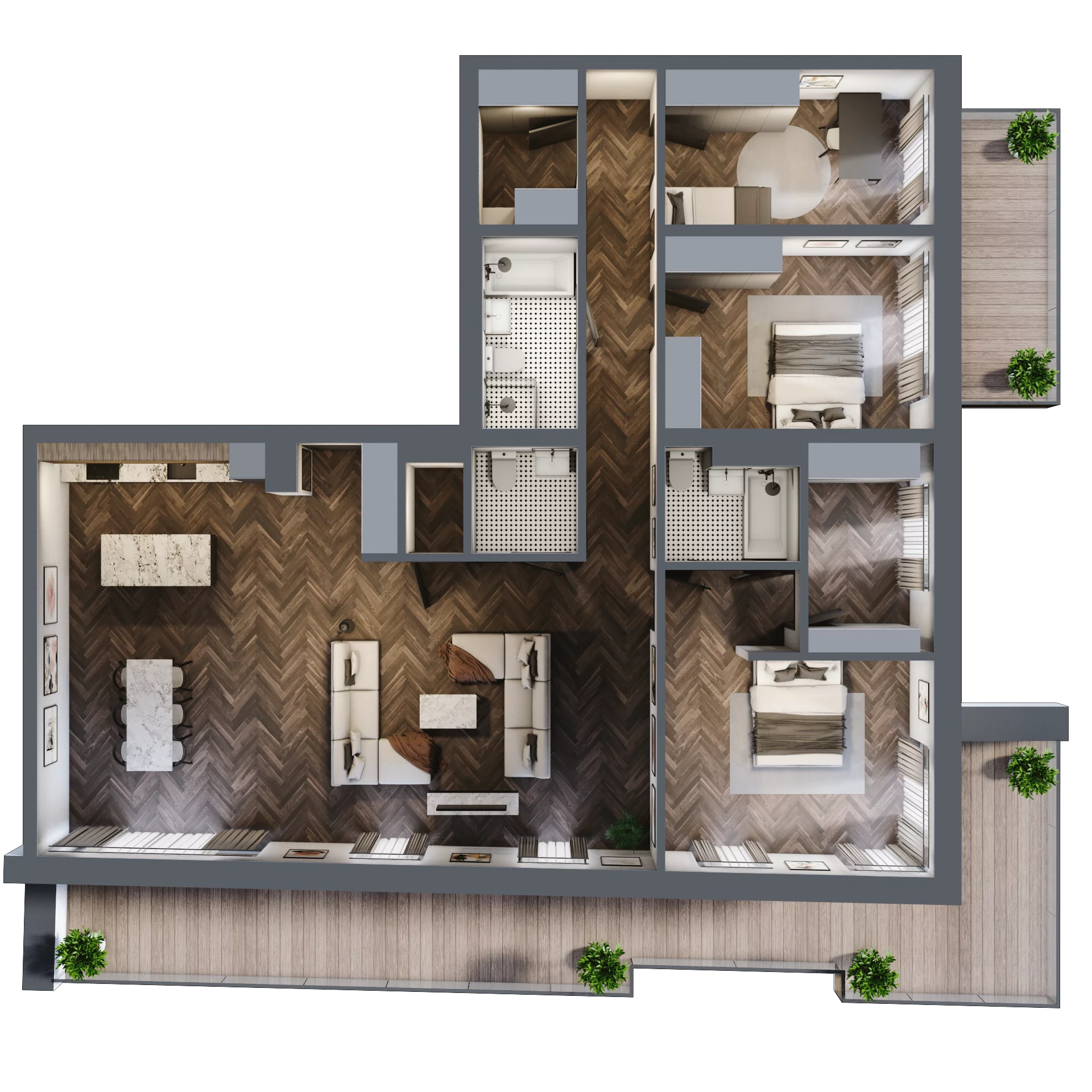 4 pokoje, mieszkanie 146,89 m², piętro 6, oferta nr 41, Unismo, Łódź, Śródmieście, ul. Wierzbowa/Jaracza