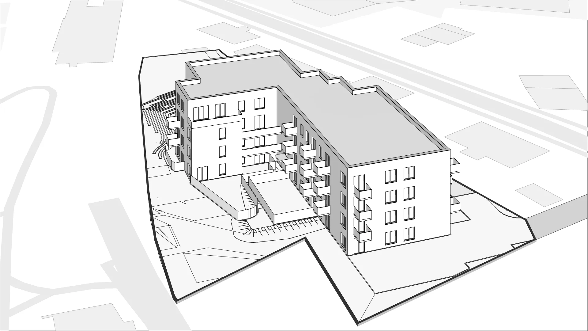Wirtualna makieta 3D mieszkania 43.49 m², M53