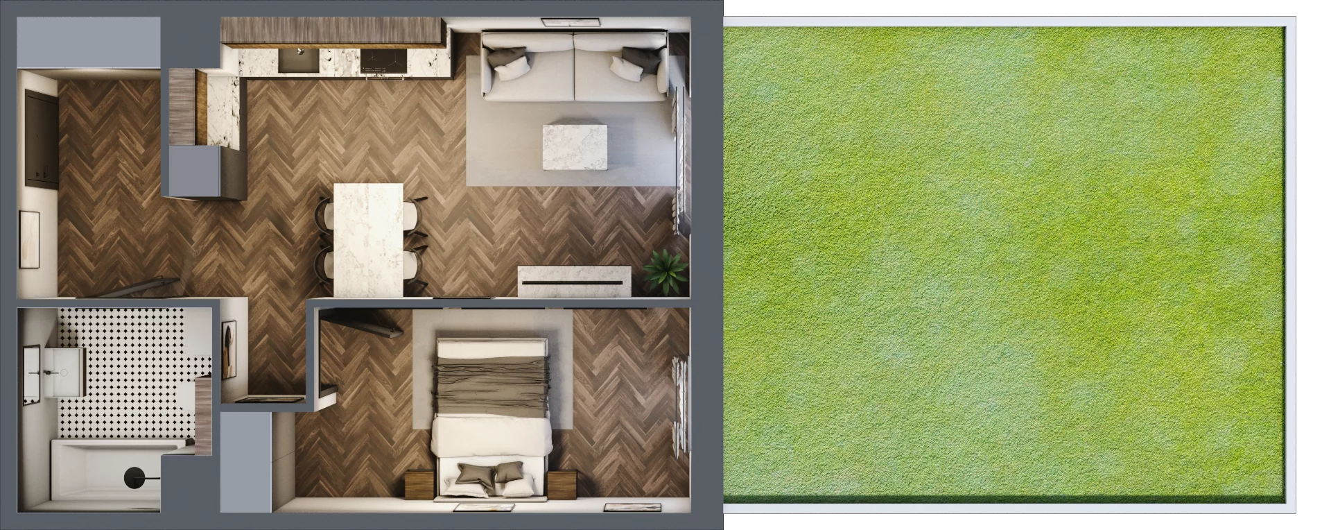 2 pokoje, mieszkanie 43,44 m², parter, oferta nr M11, Punkt Wola, Kraków, Podgórze Duchackie, Wola Duchacka, ul. Trybuny Ludów 15