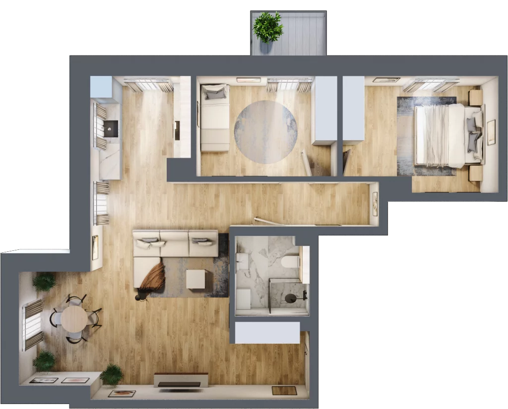 3 pokoje, mieszkanie 79,25 m², piętro 2, oferta nr L12, Paderewskiego 1, Świnoujście, Śródmieście, ul. Paderewskiego 1