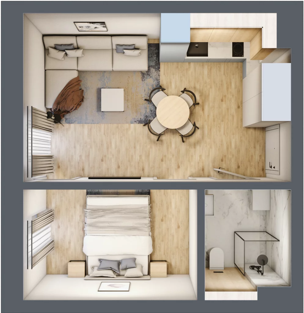 2 pokoje, mieszkanie 30,87 m², parter, oferta nr L3, Paderewskiego 1, Świnoujście, Śródmieście, ul. Paderewskiego 1