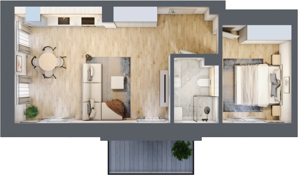 2 pokoje, mieszkanie 52,44 m², piętro 2, oferta nr L11, Paderewskiego 1, Świnoujście, Śródmieście, ul. Paderewskiego 1