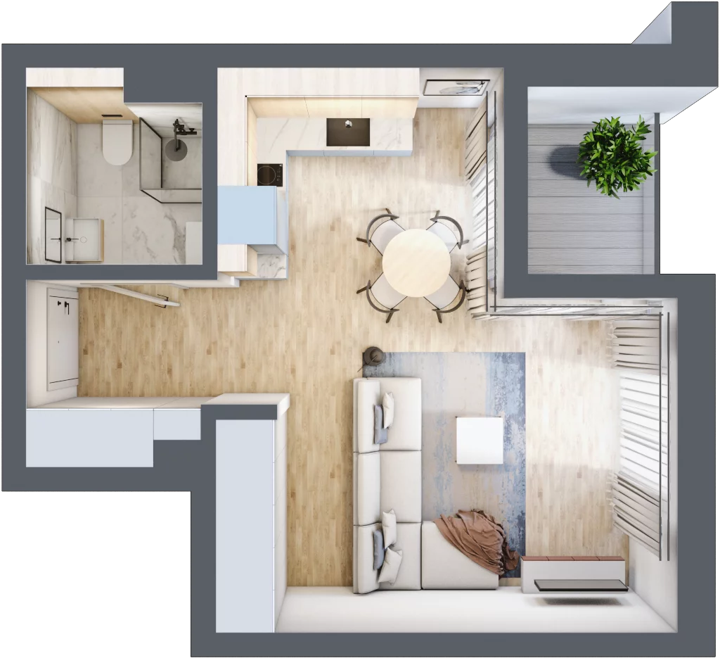 1 pokój, mieszkanie 30,61 m², piętro 1, oferta nr L10, Paderewskiego 1, Świnoujście, Śródmieście, ul. Paderewskiego 1