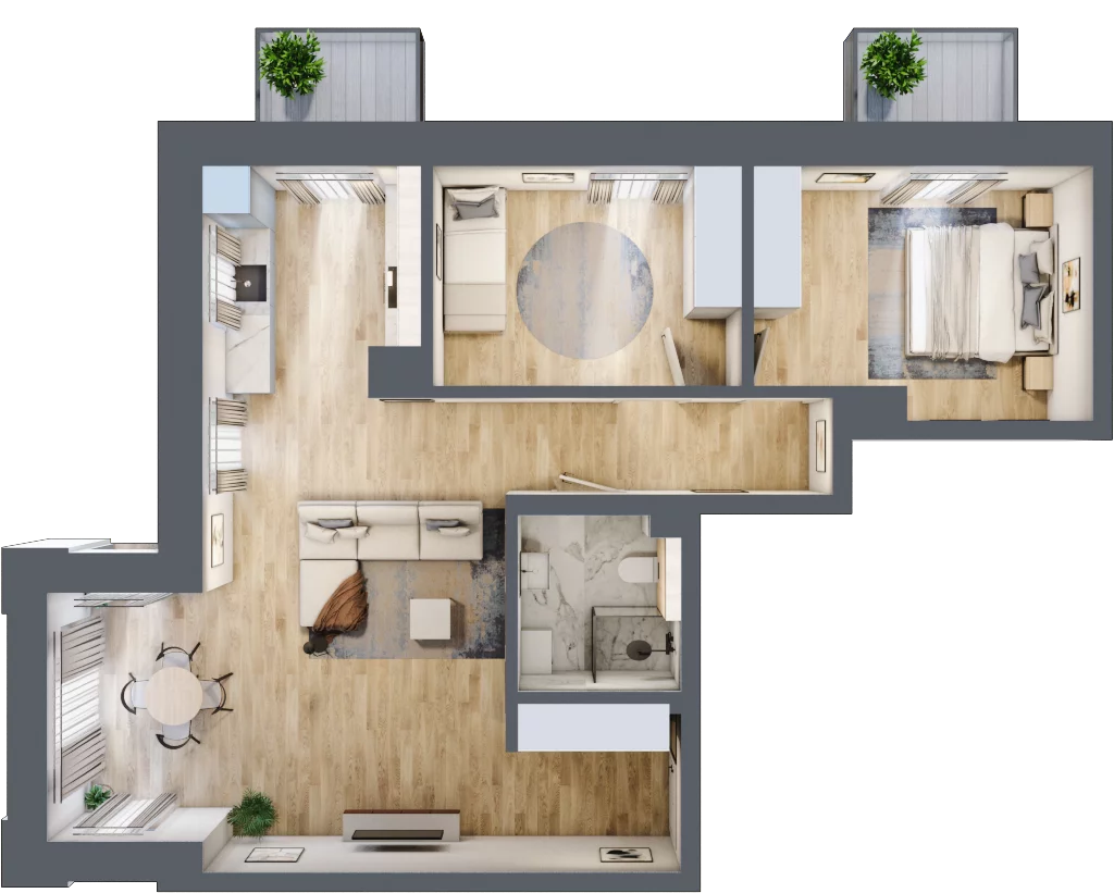 3 pokoje, mieszkanie 77,18 m², piętro 1, oferta nr L7, Paderewskiego 1, Świnoujście, Śródmieście, ul. Paderewskiego 1