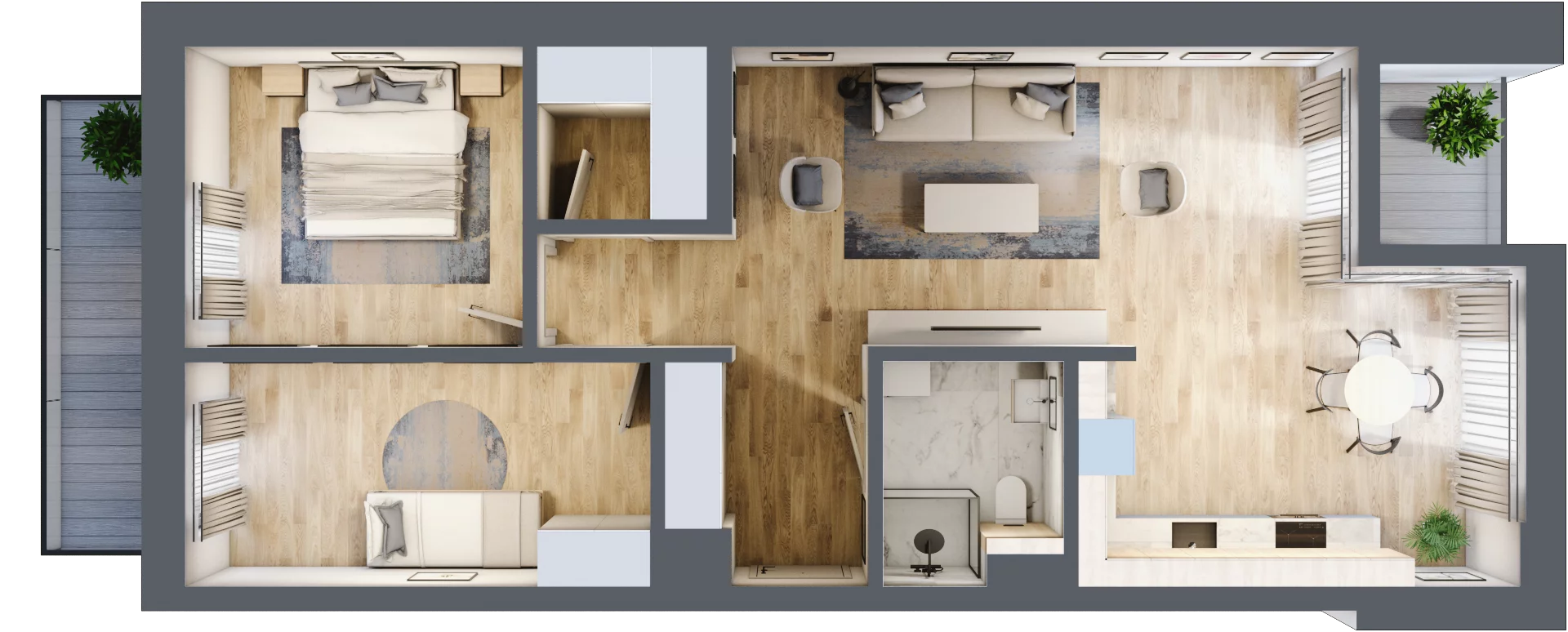 2 pokoje, mieszkanie 75,56 m², piętro 1, oferta nr L9, Paderewskiego 1, Świnoujście, Śródmieście, ul. Paderewskiego 1