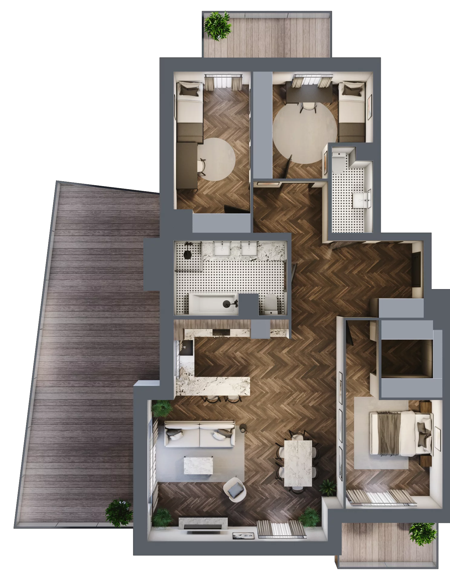 4 pokoje, mieszkanie 105,51 m², piętro 7, oferta nr K1.46, Elzam Tower, Elbląg, ul. Oboźna