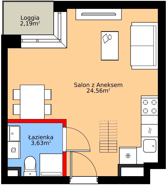 Zalety mieszkania 55.19 m², A27
