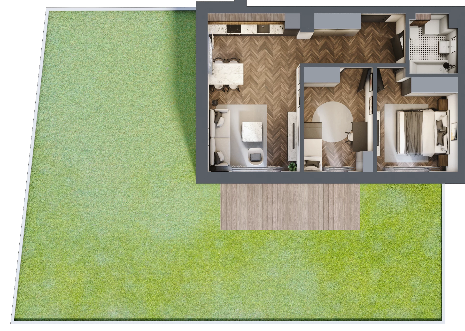 3 pokoje, mieszkanie 56,25 m², parter, oferta nr B1.M1, Załęże Premium, Rzeszów, Załęże, ul. Świętego Floriana