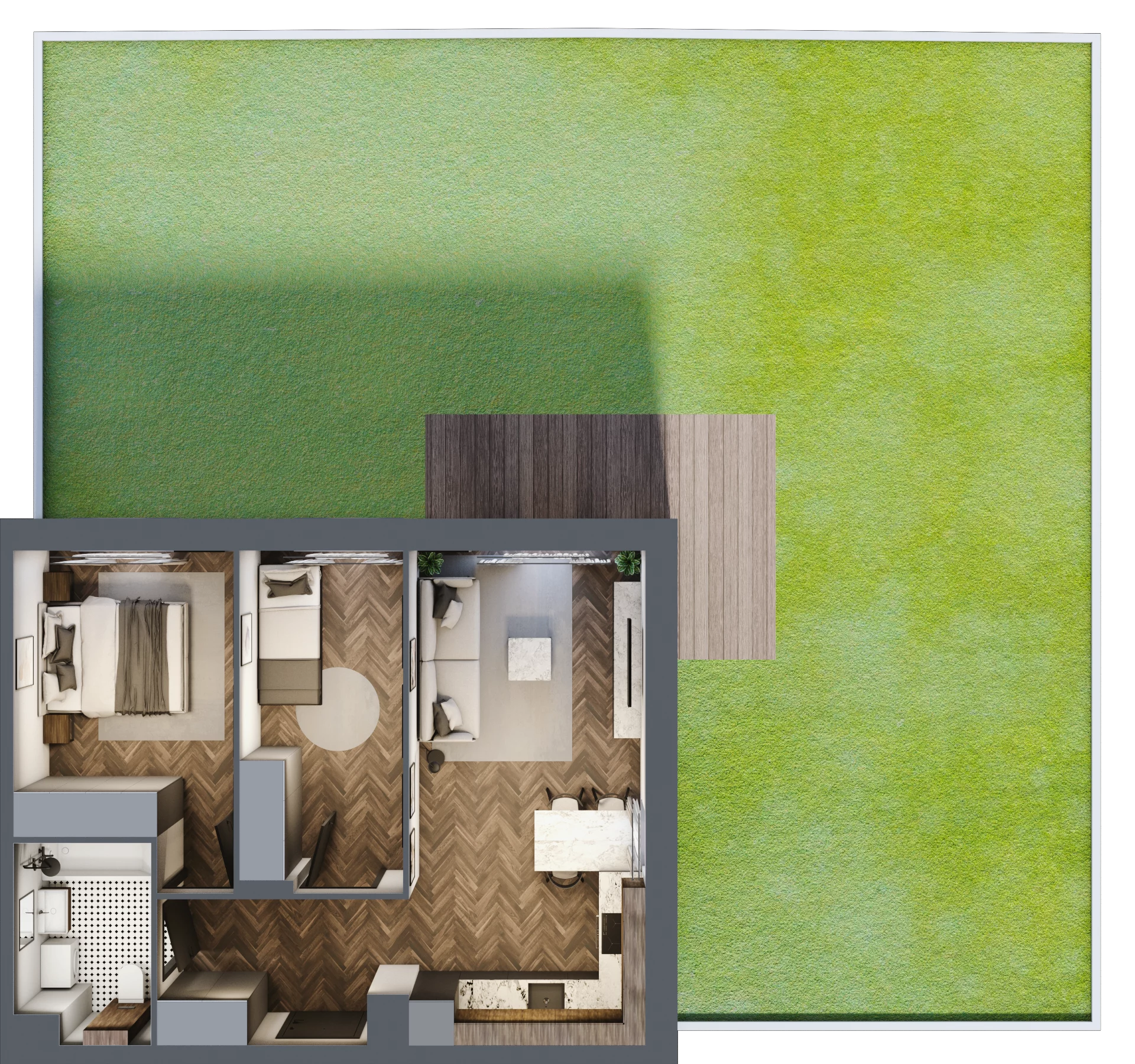3 pokoje, mieszkanie 52,41 m², parter, oferta nr C.7, Trakt Królewski - Budynek C, Grójec, ul. Mikołaja Reja 9