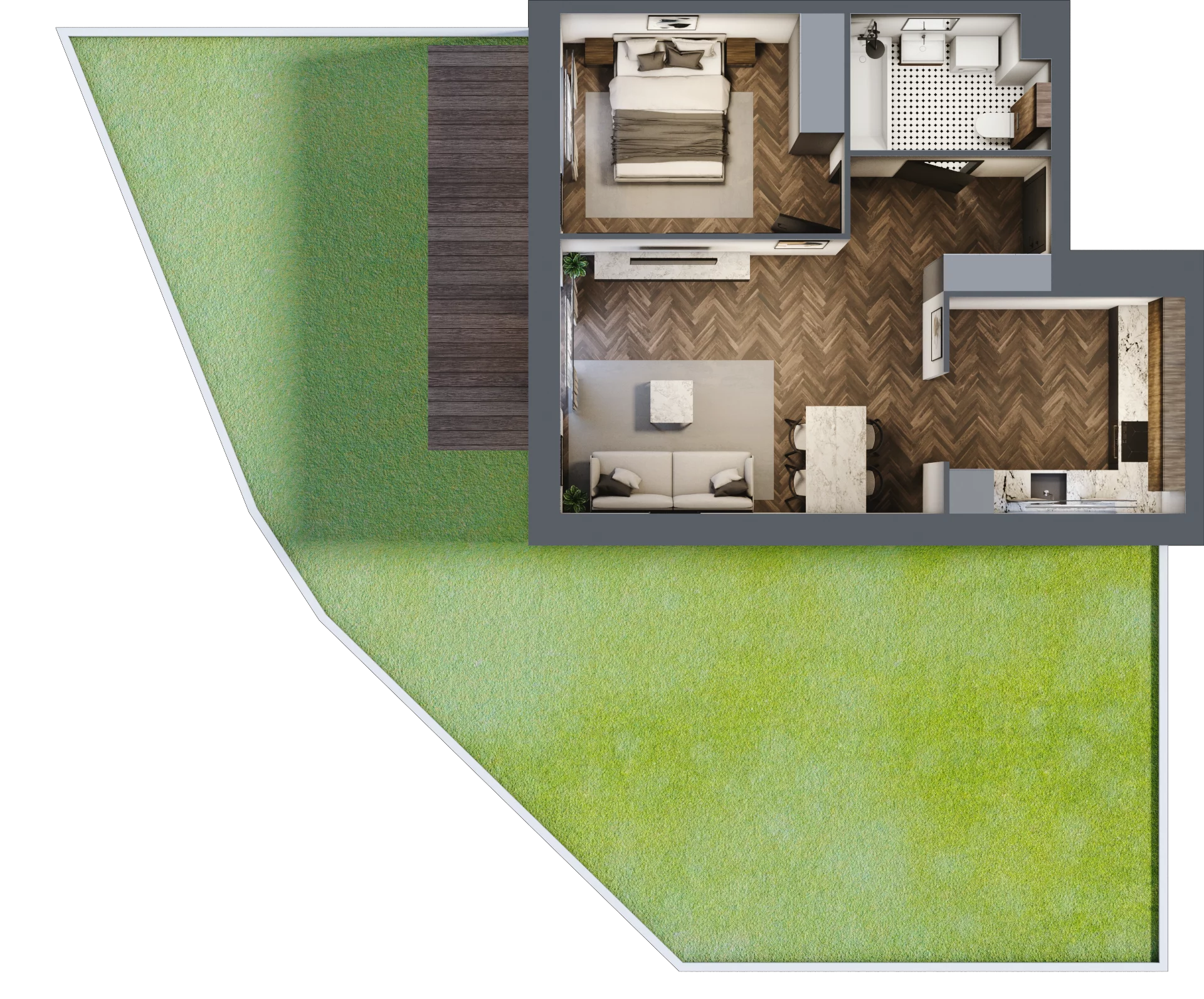 3 pokoje, mieszkanie 46,93 m², parter, oferta nr C.8, Trakt Królewski - Budynek C, Grójec, ul. Mikołaja Reja 9