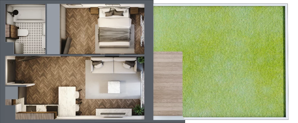 2 pokoje, mieszkanie 34,27 m², parter, oferta nr C.5, Trakt Królewski - Budynek C, Grójec, ul. Mikołaja Reja 9