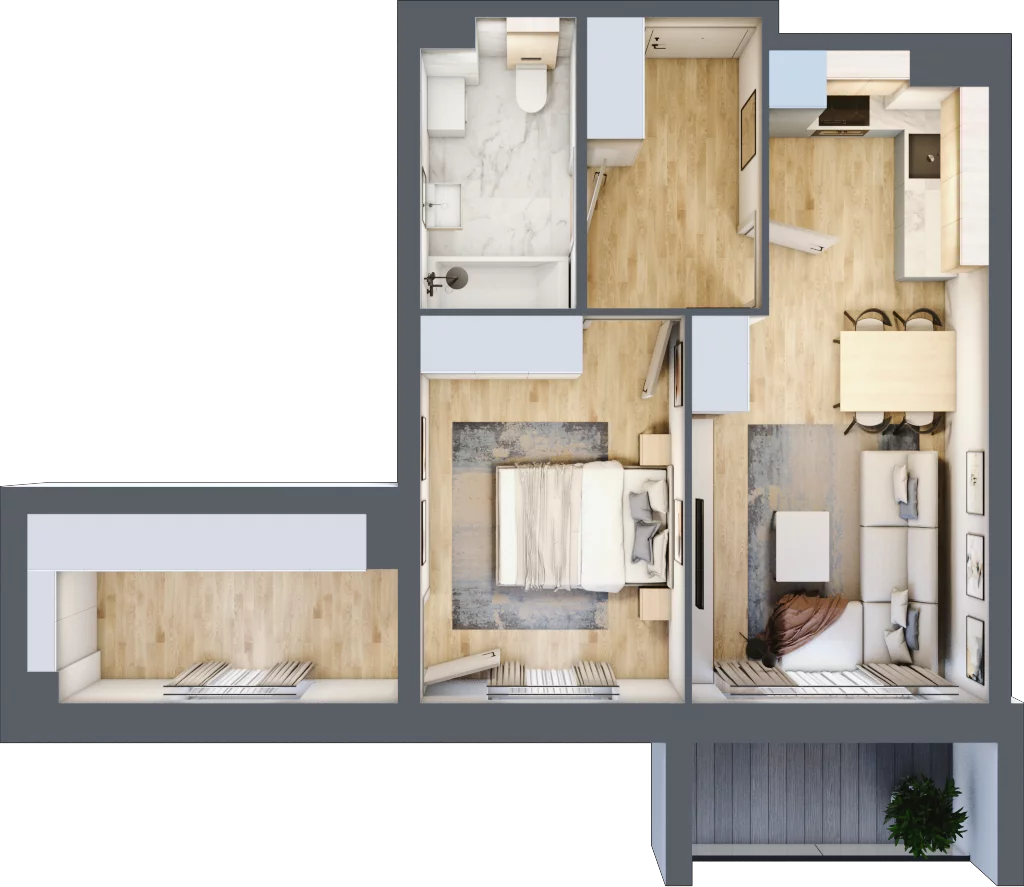 2 pokoje, mieszkanie 47,10 m², piętro 5, oferta nr K2.M112, Kolarska 8, Grójec, ul. Kolarska 8