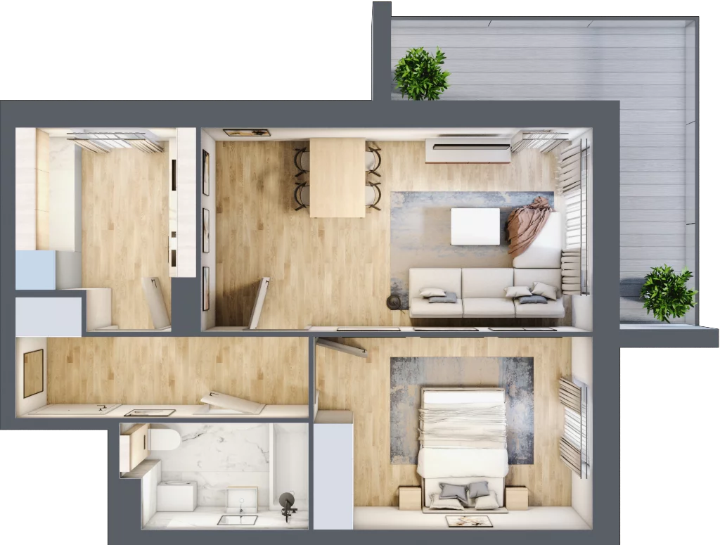 3 pokoje, mieszkanie 48,20 m², piętro 2, oferta nr K1.M27, Kolarska 8, Grójec, ul. Kolarska 8