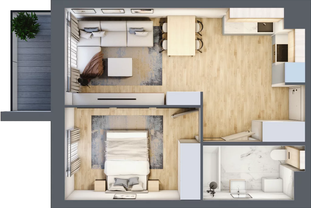 2 pokoje, mieszkanie 39,30 m², piętro 5, oferta nr K2.M108, Kolarska 8, Grójec, ul. Kolarska 8