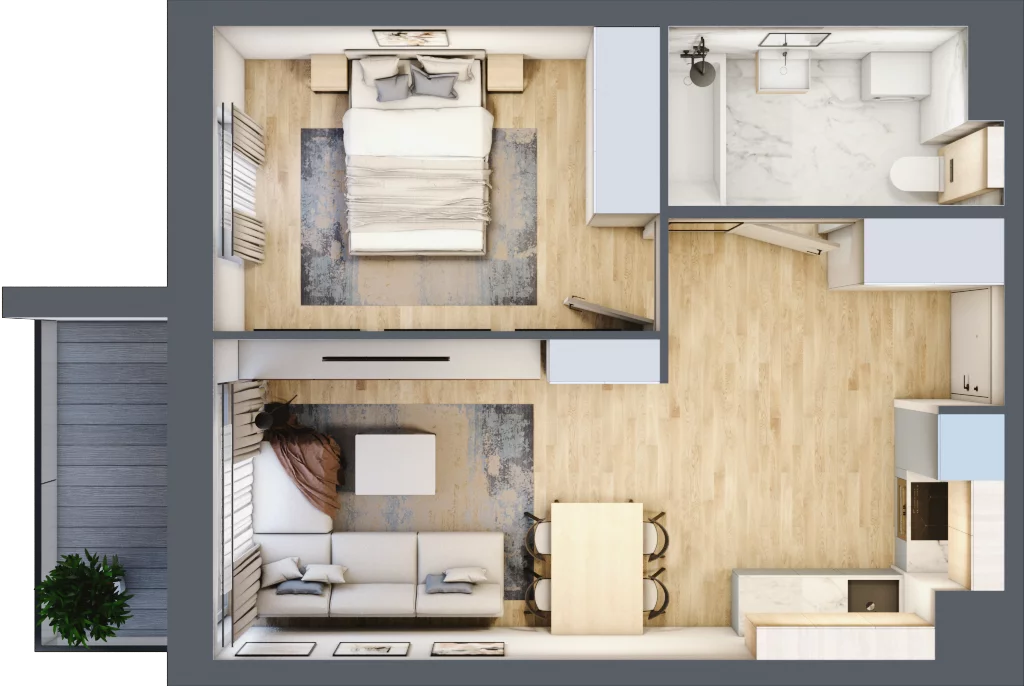 2 pokoje, mieszkanie 39,30 m², piętro 5, oferta nr K1.M54, Kolarska 8, Grójec, ul. Kolarska 8