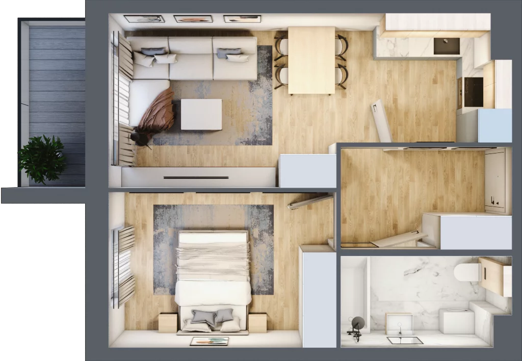 2 pokoje, mieszkanie 40,60 m², piętro 5, oferta nr K1.M53, Kolarska 8, Grójec, ul. Kolarska 8