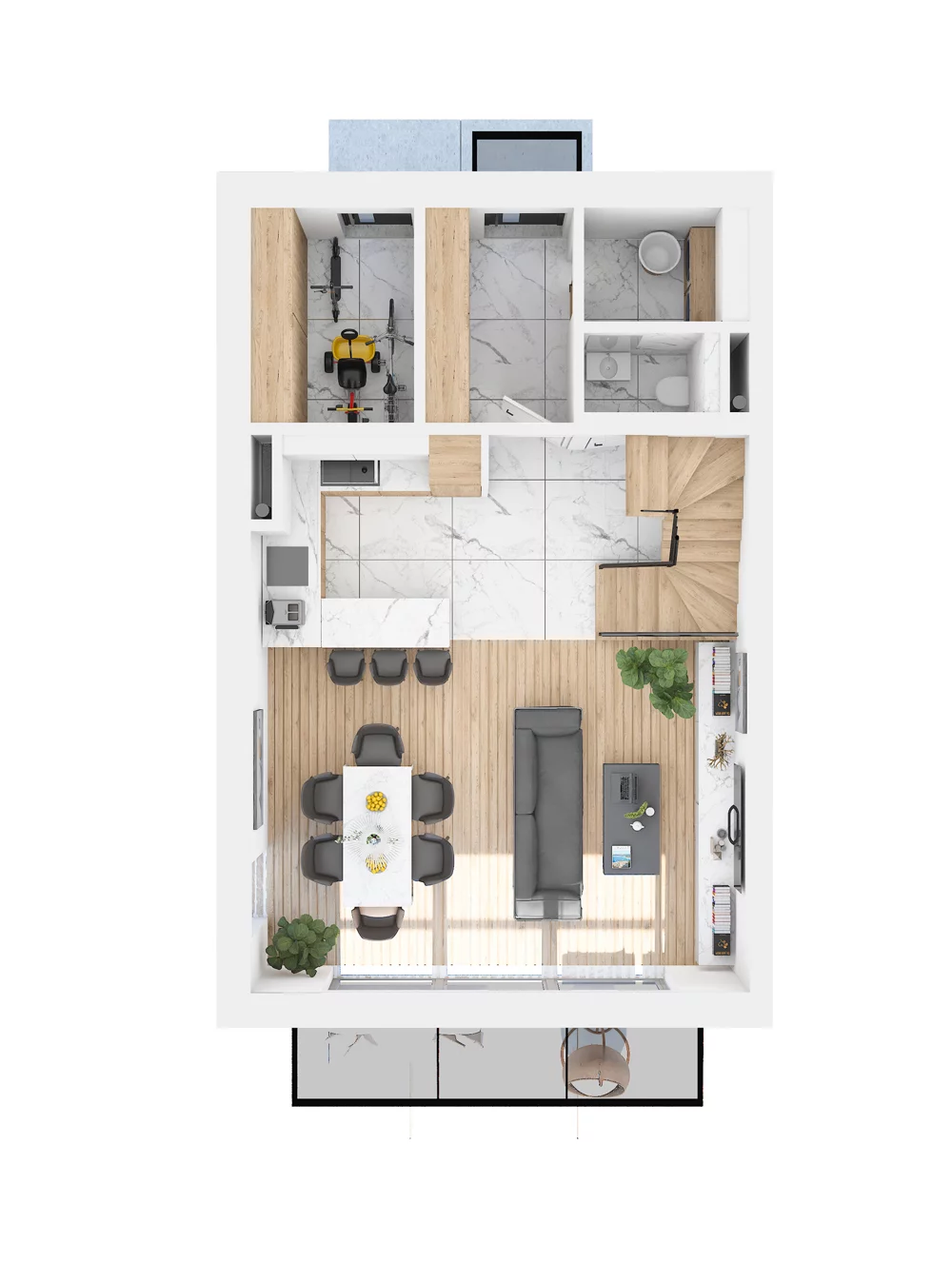 Dom 149,64 m², oferta nr B2, Nadzieja 31, Kraków, Podgórze Duchackie, Osiedle Na Kozłówce, ul. Nadzieja 29/31