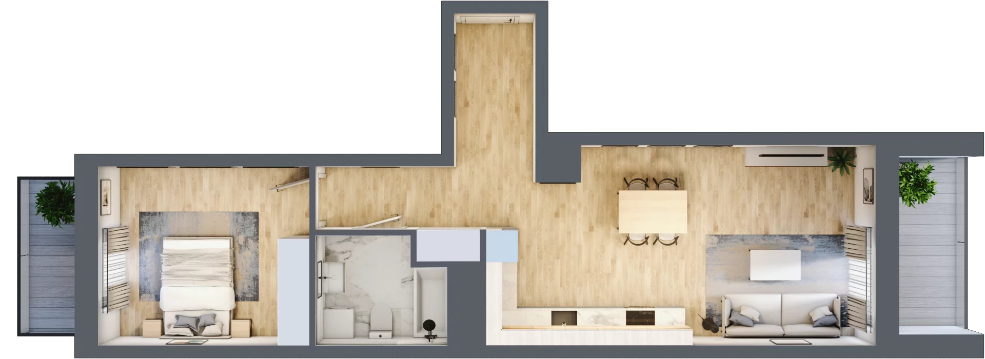 2 pokoje, mieszkanie 53,73 m², piętro 3, oferta nr 85, Waterlane Vibe, Łódź, Polesie, Stare Polesie, ul. 28 Pułku Strzelców Kaniowskich 29