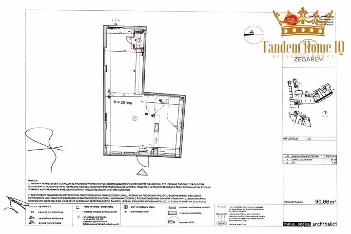 Lokal użytkowy 90,66 m², oferta nr , 963, Warszawa, Mokotów, Mokotów