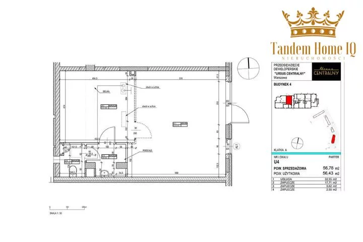 Lokal użytkowy 56,78 m², oferta nr , 36, Warszawa, Ursus, Ursus
