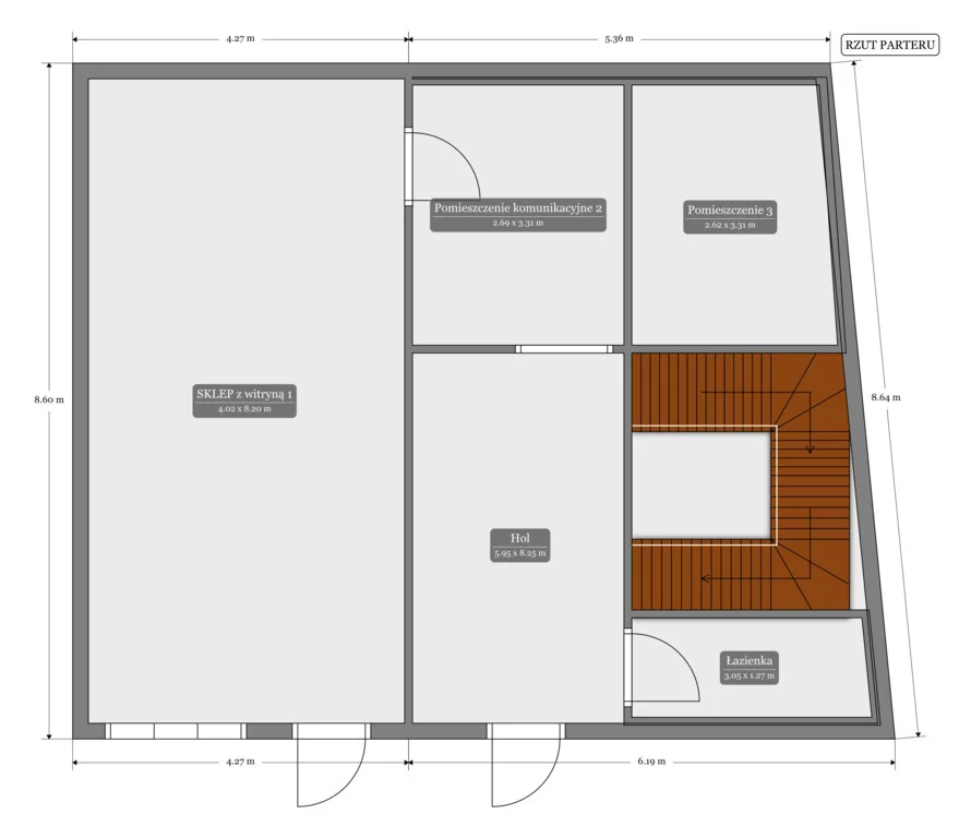 Lokal użytkowy 176,53 m², oferta nr , 1/17812/OOS, Bielsko-Biała