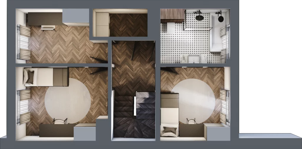 Dom 107,00 m², oferta nr A, Trzy po trzy, Kraków, Prądnik Biały, Tonie, ul. Władysława Łokietka