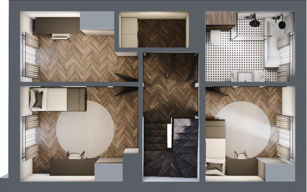Dom 107,00 m², oferta nr B, Trzy po trzy, Kraków, Prądnik Biały, Tonie, ul. Władysława Łokietka