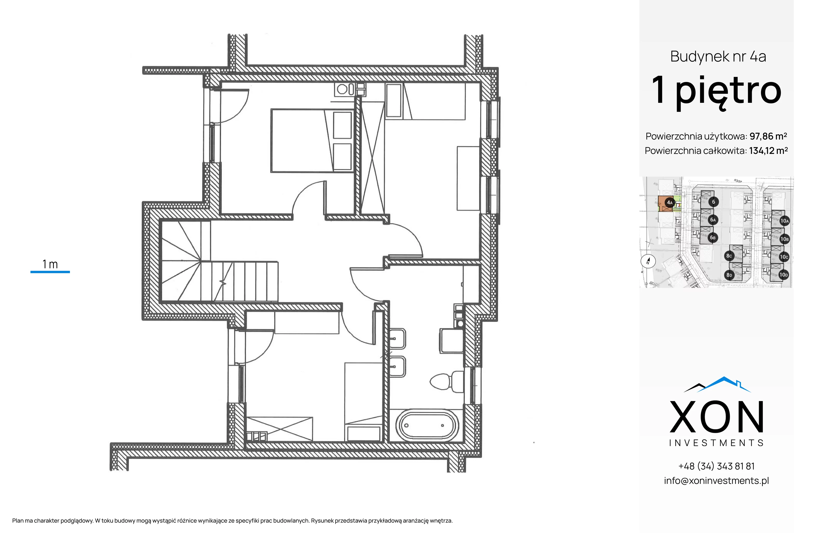 Dom 97,86 m², oferta nr 4A, Szeregówki Międzyosiedlowa, Warszawa, Wawer, Sadul, ul. Międzyosiedlowa