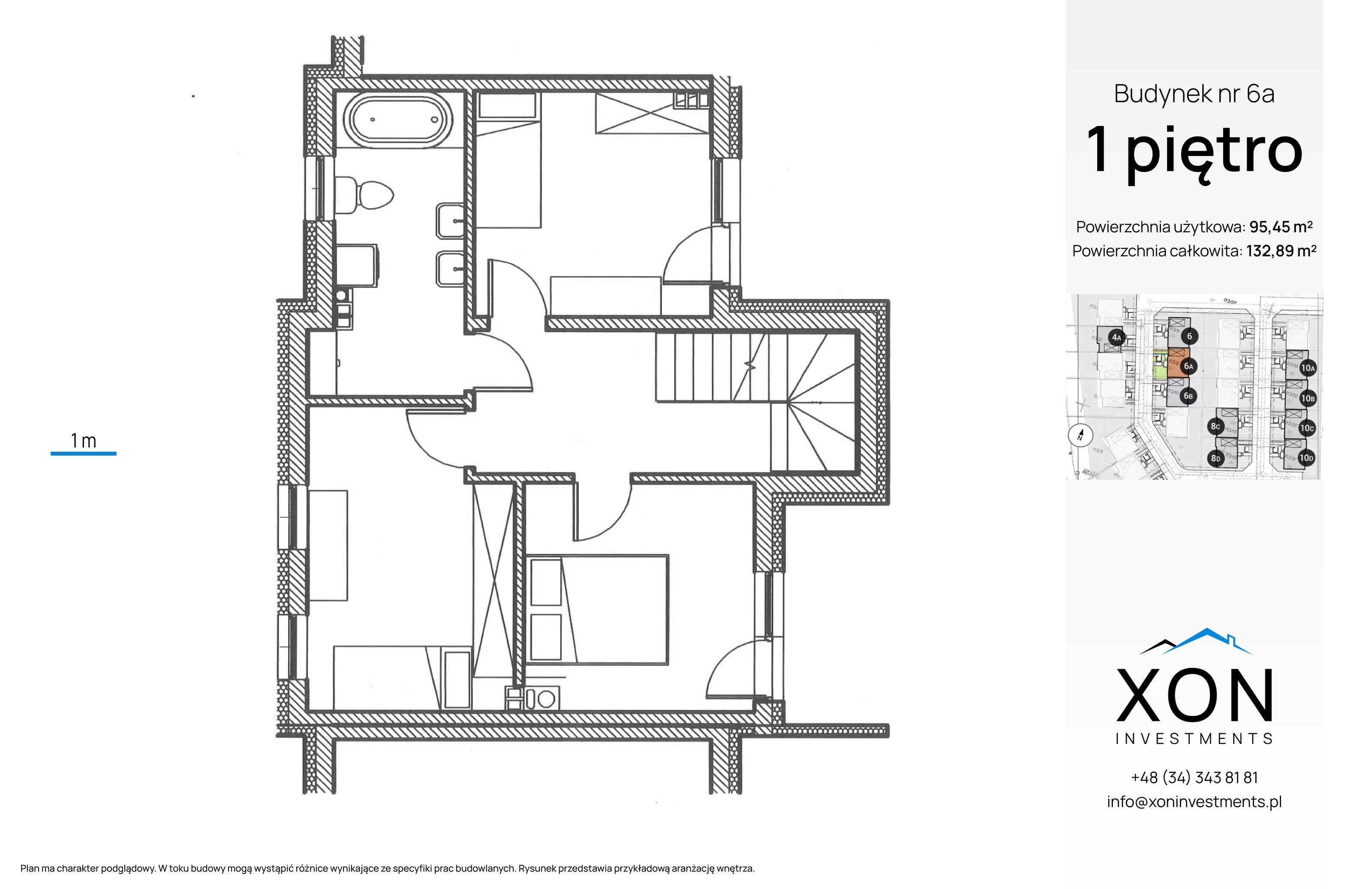 Dom 95,45 m², oferta nr 6A, Szeregówki Międzyosiedlowa, Warszawa, Wawer, Sadul, ul. Międzyosiedlowa