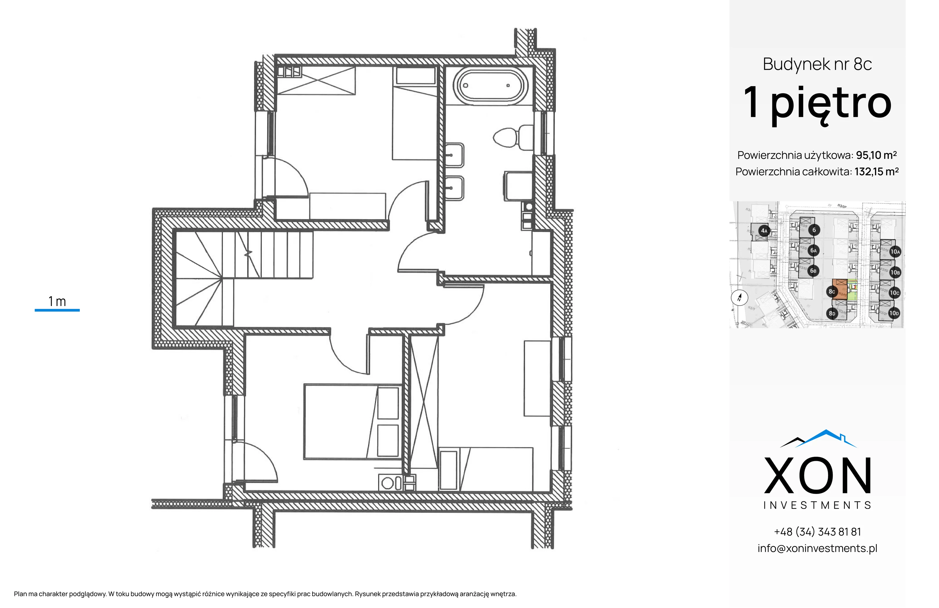 Dom 95,10 m², oferta nr 8C, Szeregówki Międzyosiedlowa, Warszawa, Wawer, Sadul, ul. Międzyosiedlowa