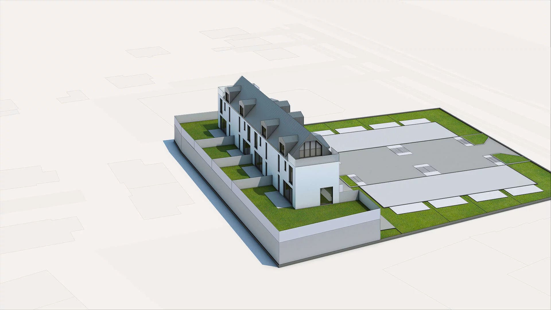 Wirtualna makieta 3D domu 196.19 m², F1