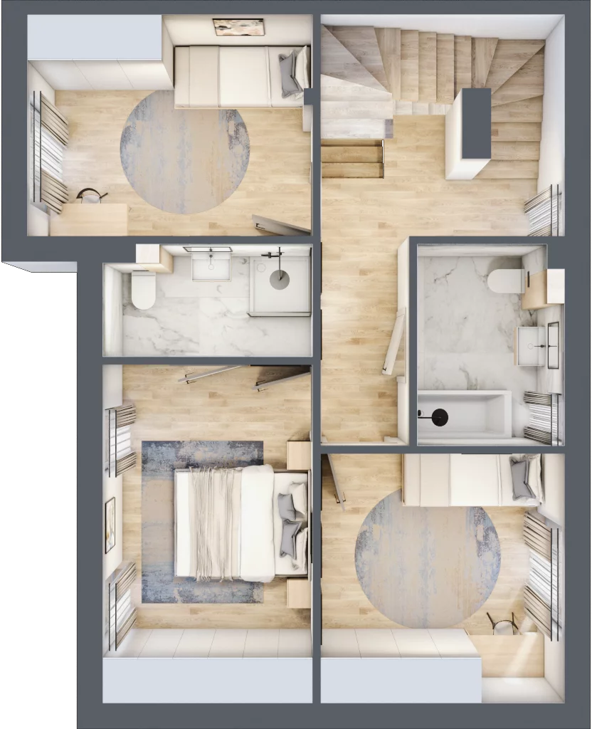Dom 182,53 m², oferta nr C1, Osiedle Willa Park Cietrzewia, Warszawa, Włochy, Stare Włochy, ul. Kleszczowa 25