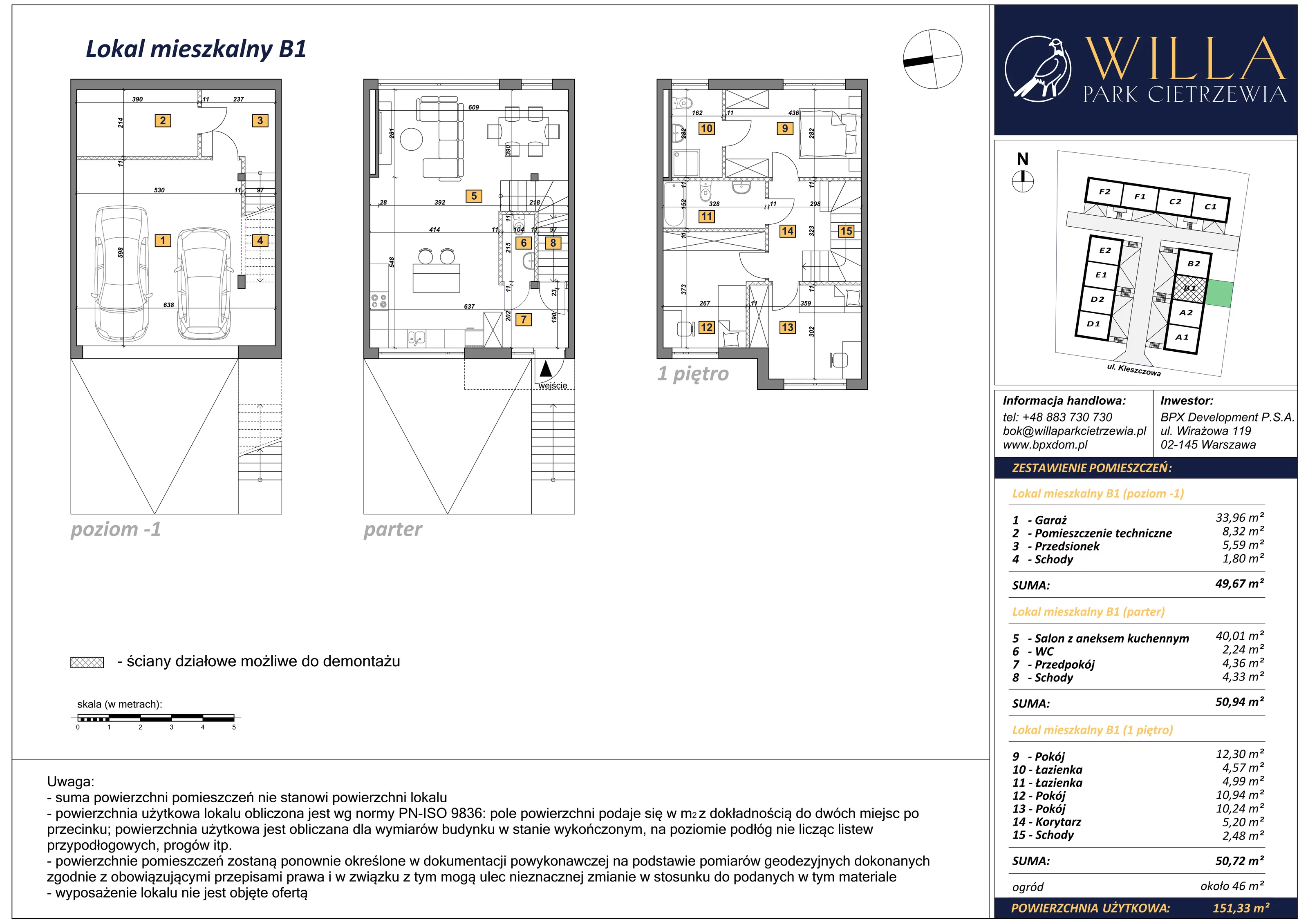 Dom 151,33 m², oferta nr B1, Osiedle Willa Park Cietrzewia, Warszawa, Włochy, Stare Włochy, ul. Kleszczowa 25