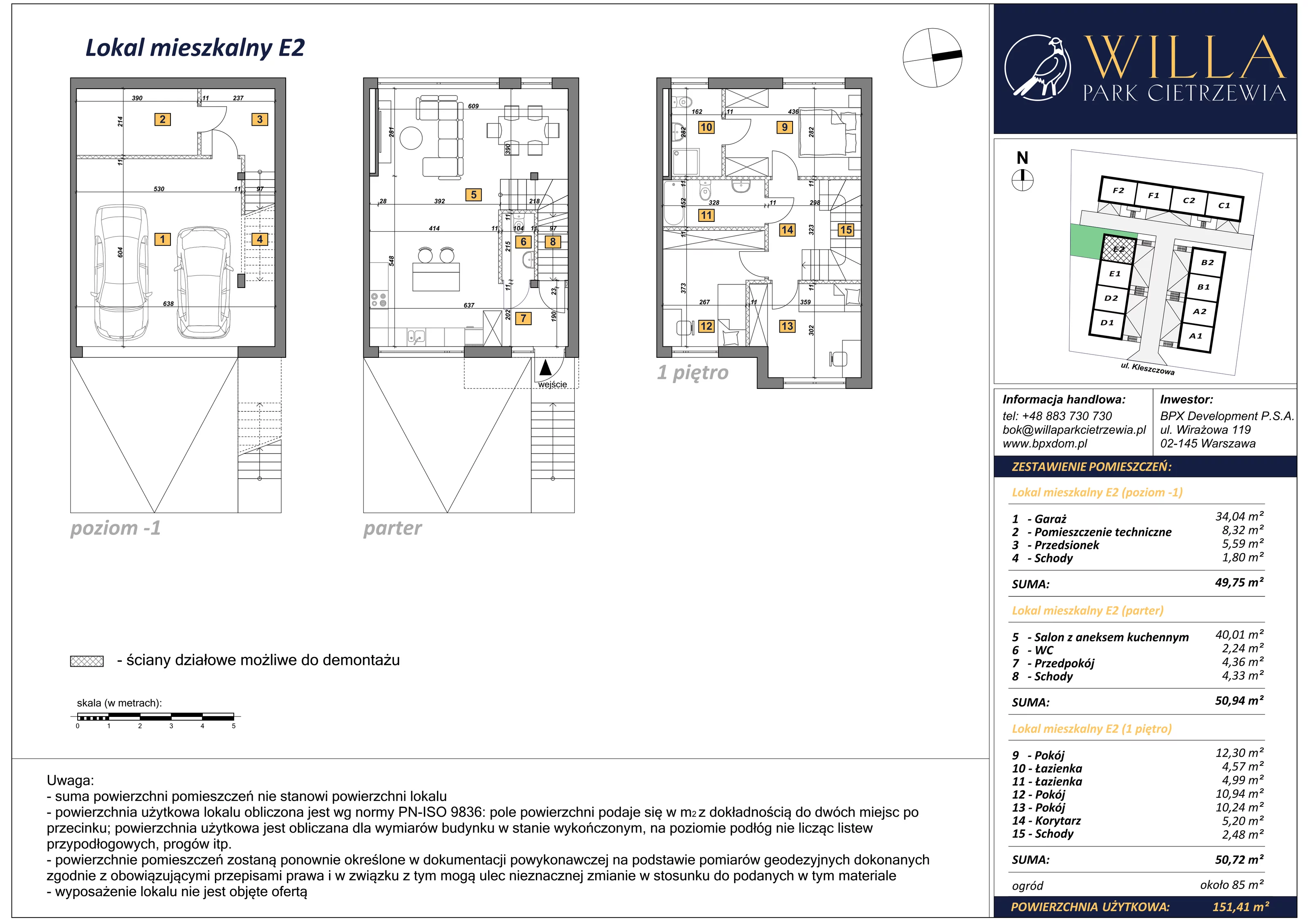 Dom 151,41 m², oferta nr E2, Osiedle Willa Park Cietrzewia, Warszawa, Włochy, Stare Włochy, ul. Kleszczowa 25