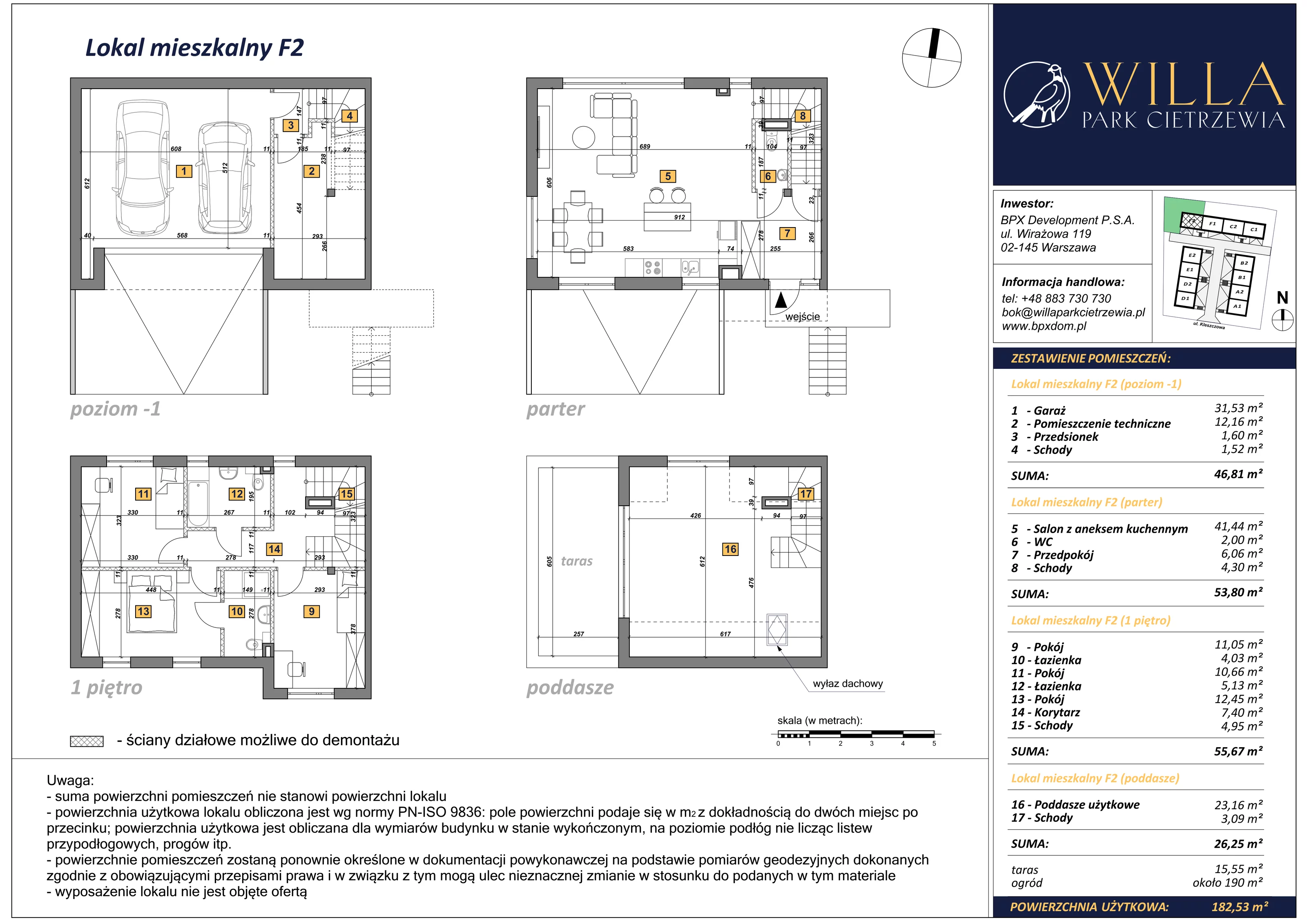 Dom 182,53 m², oferta nr F2, Osiedle Willa Park Cietrzewia, Warszawa, Włochy, Stare Włochy, ul. Kleszczowa 25