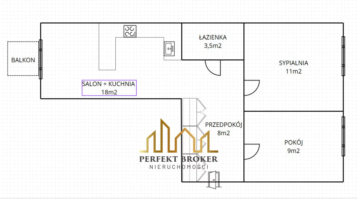 3 pokoje, mieszkanie 49,28 m², piętro 4, oferta nr , PB907517, Lublin, Wrotków, Wrotków