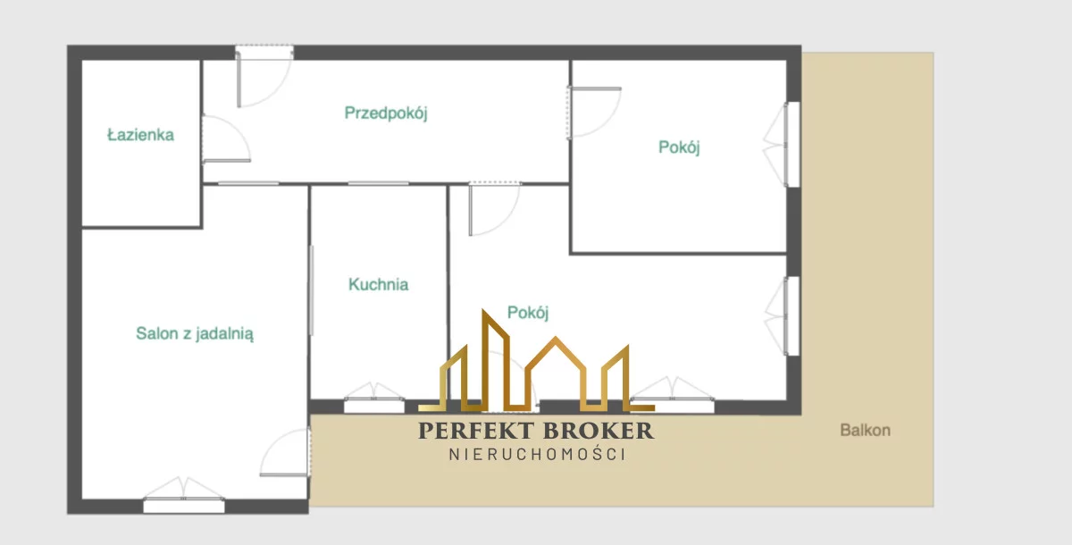 3 pokoje, mieszkanie 63,19 m², parter, oferta nr , PB235122, Lublin, Ponikwoda, Ponikwoda, Zawilcowa