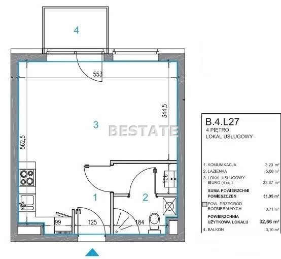 Biuro 32,66 m², oferta nr , BESW-LS-14307, Wrocław, Krzyki-Partynice, Krzyki