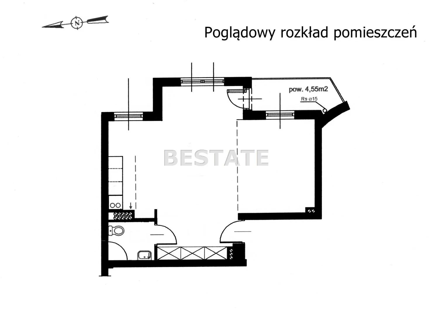 Lokal użytkowy 45,01 m², oferta nr , BESW-LW-14342, Wrocław, Krzyki-Partynice, Krzyki