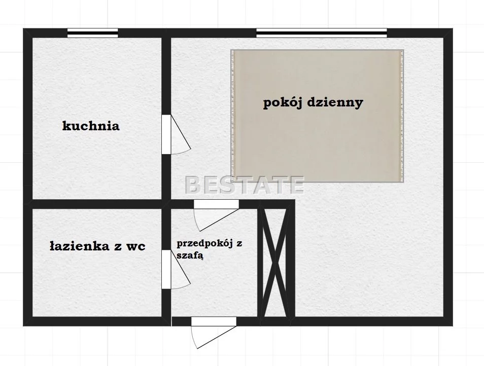 1 pokój, mieszkanie 30,40 m², piętro 1, oferta nr , BESP-MS-14986, Łódź, Bałuty, Bałuty