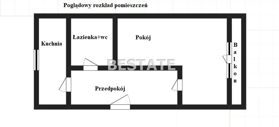 1 pokój, mieszkanie 37,55 m², piętro 4, oferta nr , BESP-MS-14824-5, Pabianice