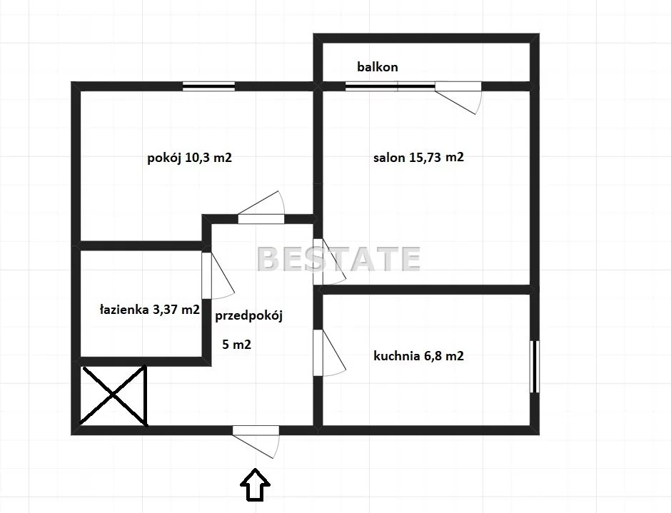 2 pokoje, mieszkanie 41,29 m², piętro 3, oferta nr , BESP-MS-15075, Łódź, Bałuty, Bałuty