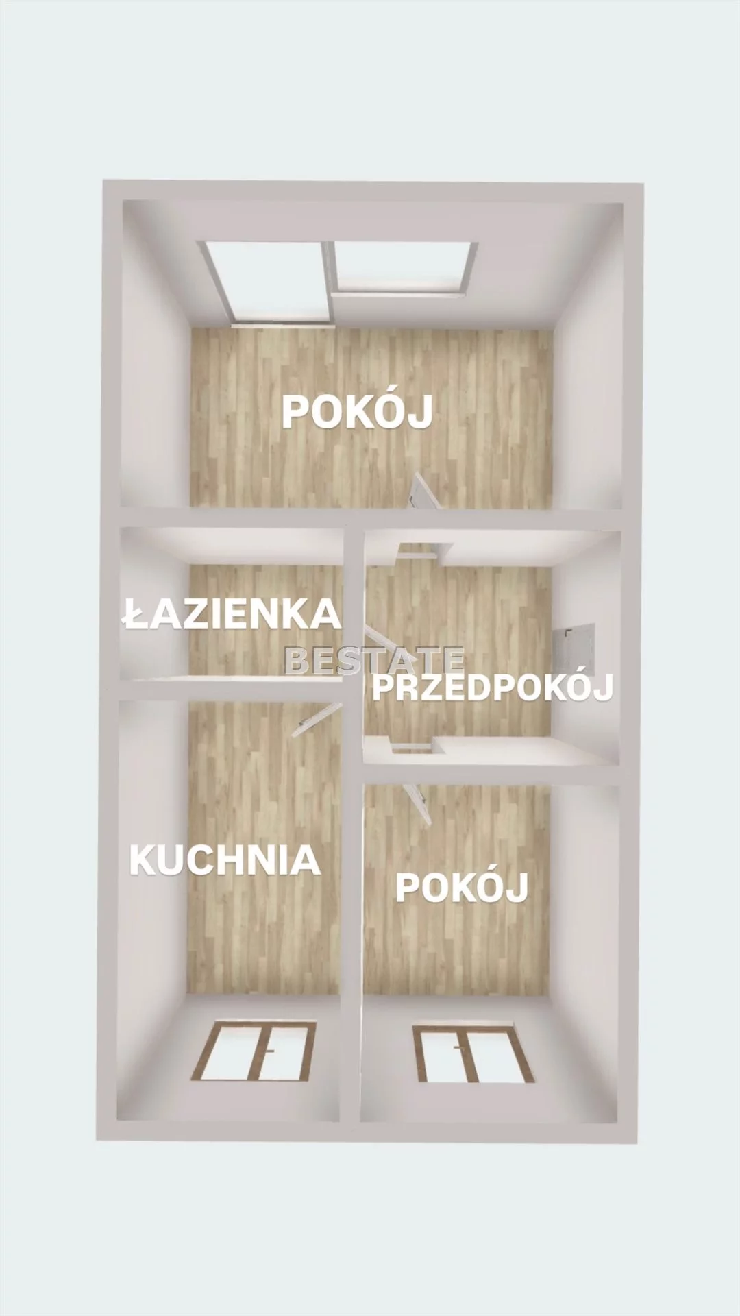 2 pokoje, mieszkanie 43,60 m², piętro 3, oferta nr , BEST-MS-14945-1, Mielec
