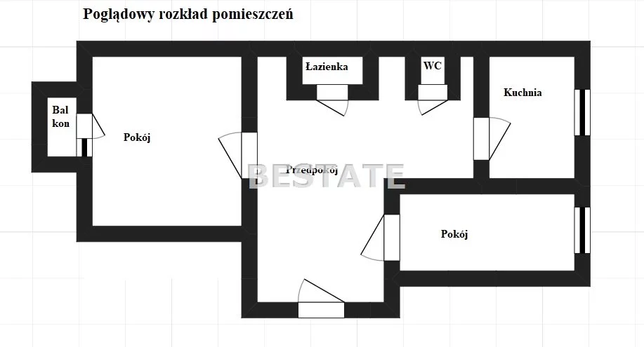 2 pokoje, mieszkanie 39,02 m², piętro 4, oferta nr , BESP-MS-15042, Pabianice