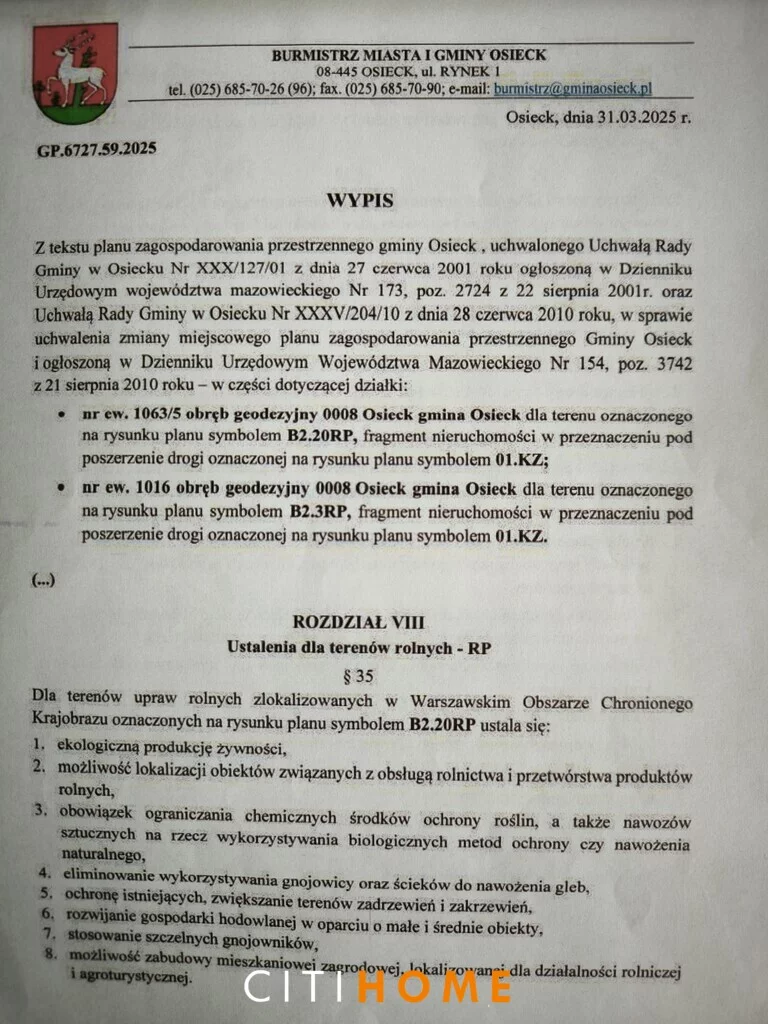 Działka 12 819,00 m², oferta nr , 6926/1969/OGS, Osieck, Przemysłowa