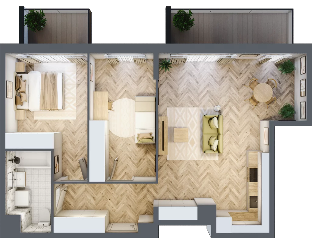 3 pokoje, mieszkanie 72,16 m², piętro 4, oferta nr 50, Tuwima Park, Grójec, ul. Poetów 2