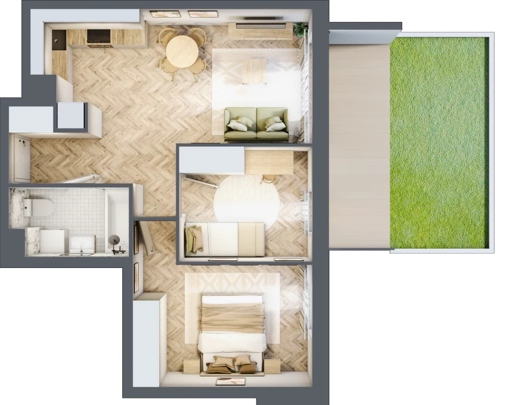 3 pokoje, mieszkanie 49,60 m², parter, oferta nr 11, Tuwima Park, Grójec, ul. Poetów 2