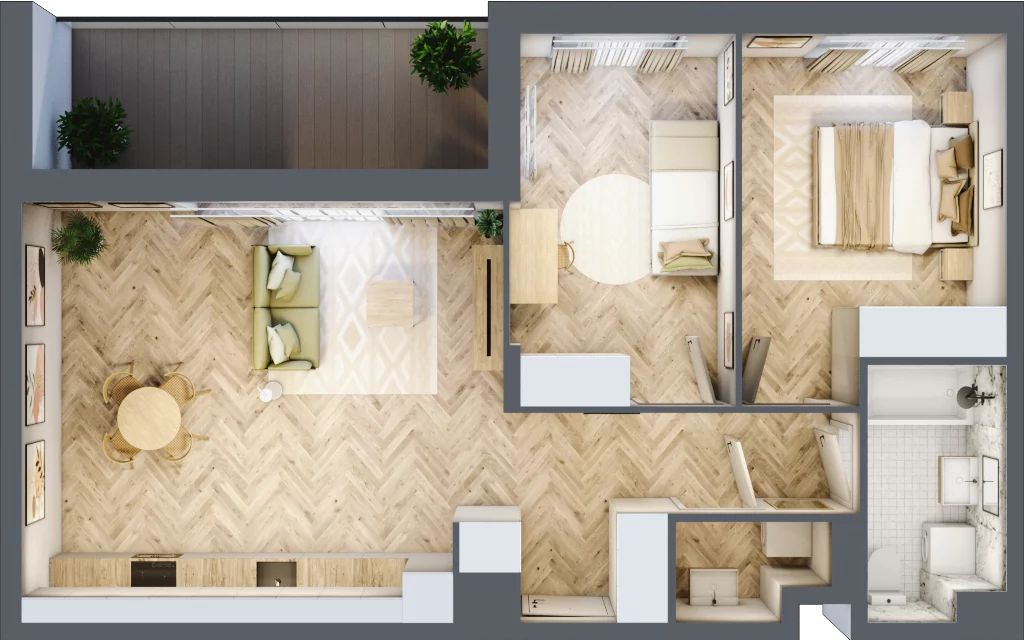 3 pokoje, mieszkanie 67,27 m², piętro 1, oferta nr 12, Tuwima Park, Grójec, ul. Poetów 2